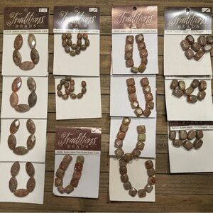 120 Pieces Natural Autumn Jasper Stone Gemstone Beads Red Green Rust Brown